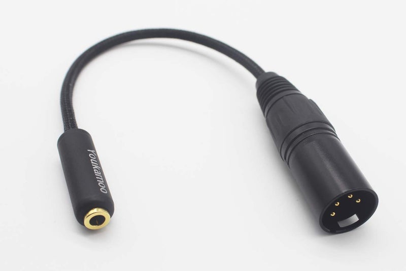 Youkamoo 4-Pin XLR to 4.4mm Balanced 4 Pole Female Headphone Audio Adapter Cable 15CM, 8 Core Silver Plated Adapter Cable - Image 4